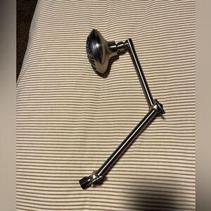 EUC- Shower extension arm 16 inch & shower head Both brushed nickel.